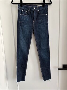 rag & bone Dark Blue Skinny Jeans - 10 inch high rise skinny